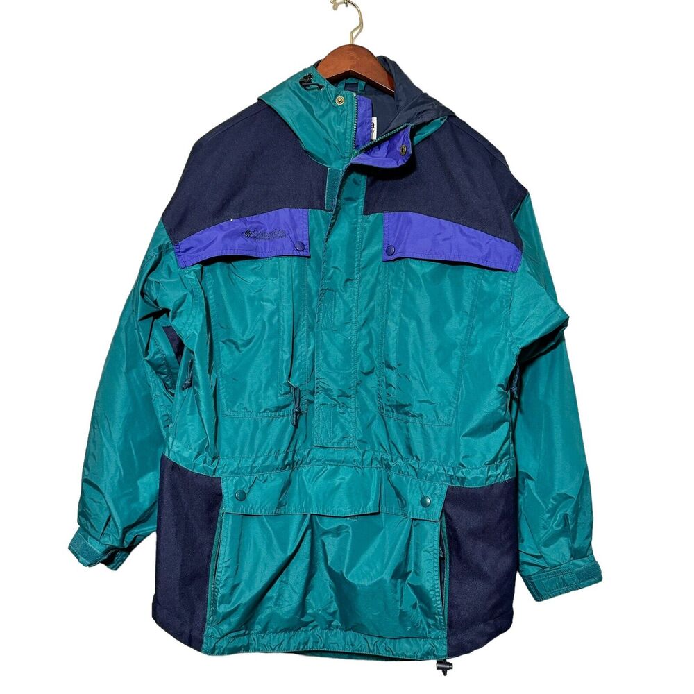 Columbia Ski Snow Winter Jacket Men's Size Small Shell Only Pockets Colorblock